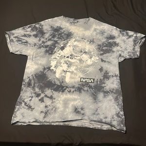Black and white Tie dye nasa shirt